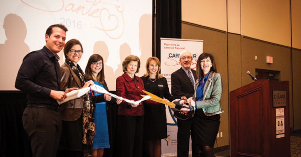 Carrefour Santé 2016 launch with Honorary Chairs Hélène Campbell and Huguette Labelle, Ottawa. Photo: Nathalie Lamy